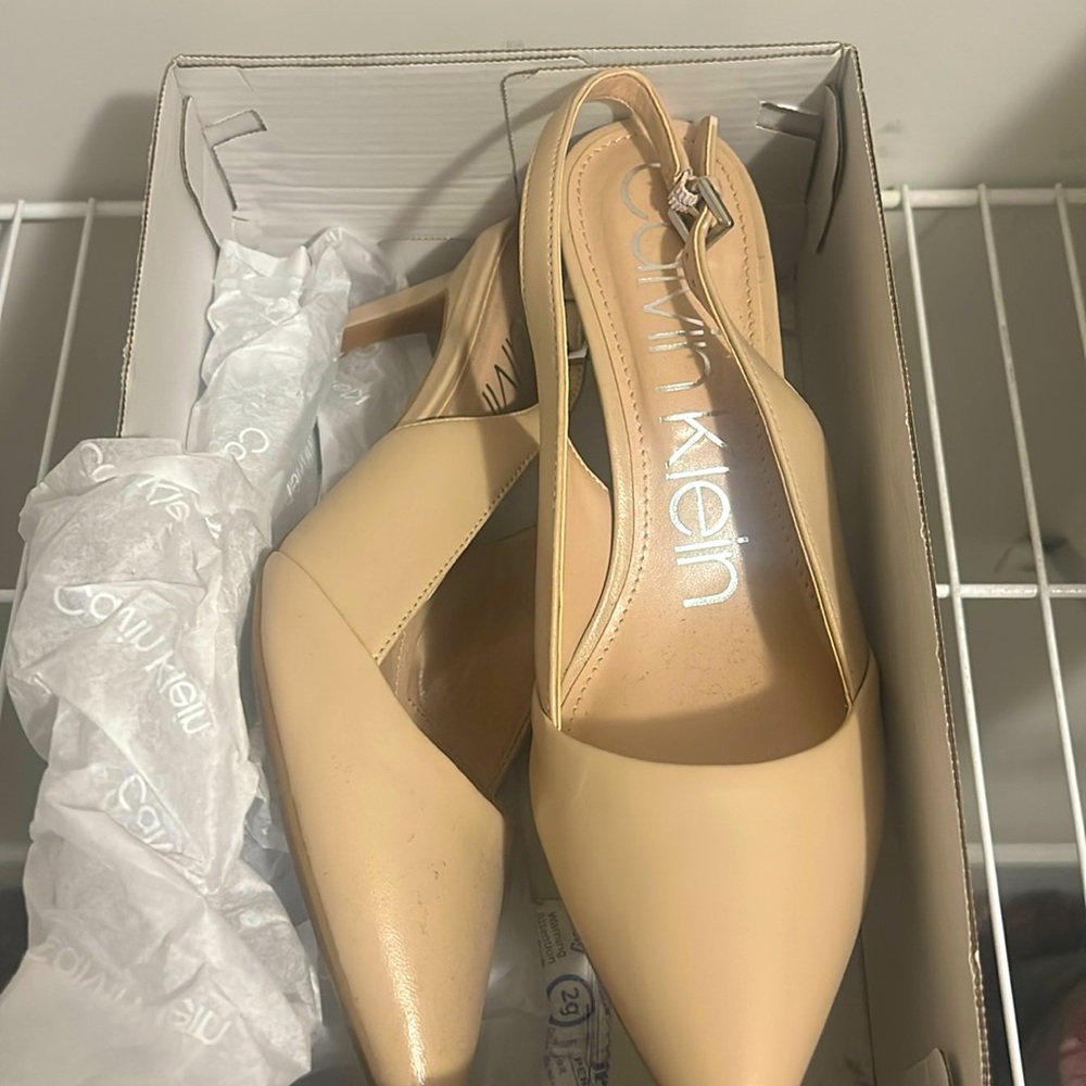 Calvin Klein Light Natural Color heels Size 8